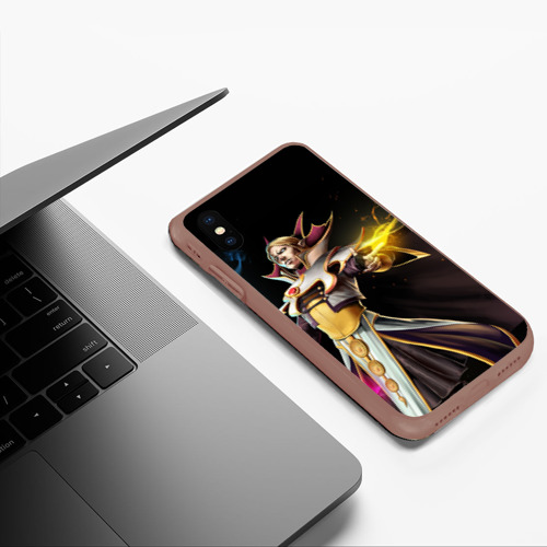 Чехол для iPhone XS Max матовый Invoker, цвет коричневый - фото 5