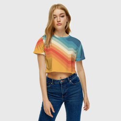 Женская футболка Crop-top 3D Полосы - фото 2