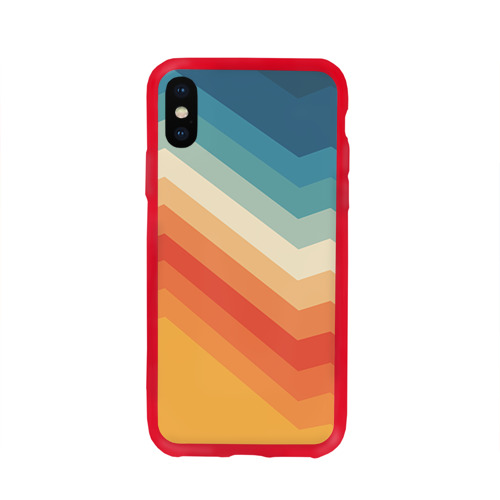 Чехол для Apple iPhone X силиконовый глянцевый Полосы Фото 01 Чехол для Apple iPhone X силиконовый глянцевый Полосы Фото 01