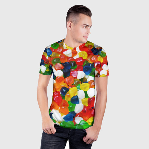 Мужская футболка 3D Slim Мармелад, цвет 3D печать - фото 3