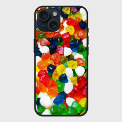 Чехол силиконовый для Apple iPhone 15 матовый Мармелад