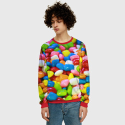 Мужской свитшот 3D Конфетки - фото 2