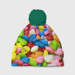 Шапка 3D c помпоном Конфетки