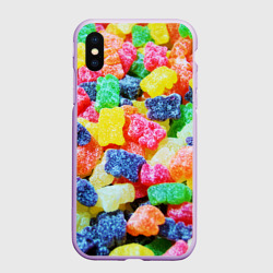 Чехол для iPhone XS Max матовый Мармеладные мишки