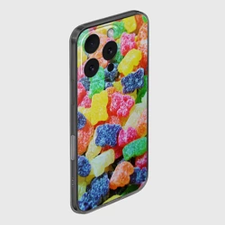 Чехол для iPhone 16 Pro силиконовый с защитой камеры Мармеладные мишки - фото 2