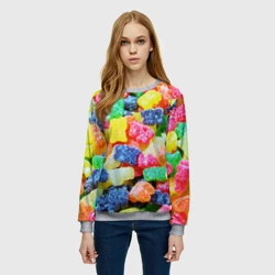 Женский свитшот 3D Мармеладные мишки - фото 2