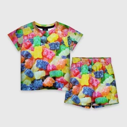 Детский костюм с шортами 3D Мармеладные мишки