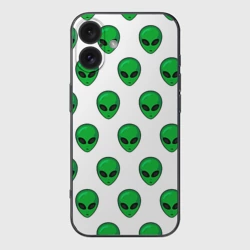 Чехол для iPhone 16 силиконовый с защитой камеры Пришелец