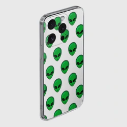 Чехол для iPhone 15 Pro силиконовый с защитой камеры Пришелец - фото 2