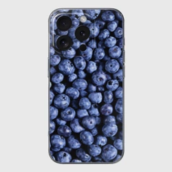 Чехол для iPhone 16 Pro Max силиконовый с защитой камеры Черника