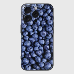 Чехол для iPhone 16 Pro силиконовый с защитой камеры Черника