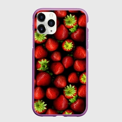 Чехол для iPhone 11 Pro матовый Клубничка