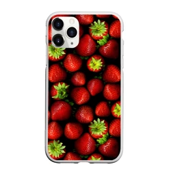 Чехол для iPhone 11 Pro Max матовый Клубничка