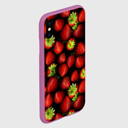 Чехол для iPhone XS Max матовый Клубничка - фото 2
