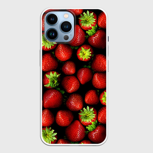 Чехол для iPhone 14 Pro Max Клубничка