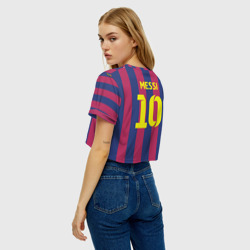 Женская футболка Crop-top 3D Messi - фото 2