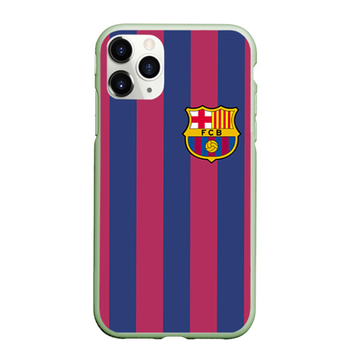 Чехол для iPhone 11 Pro матовый Messi, цвет салатовый