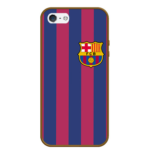 Чехол для iPhone 5/5S матовый Messi, цвет коричневый