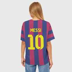 Женская футболка oversize 3D Messi - фото 2