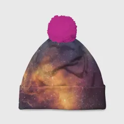 Шапка 3D c помпоном Космос