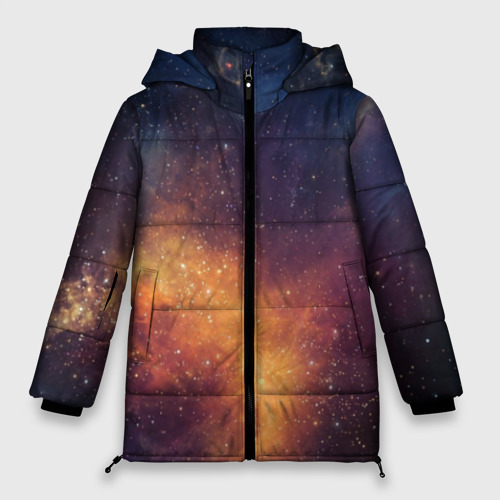 Женская зимняя куртка Oversize Космос, цвет светло-серый