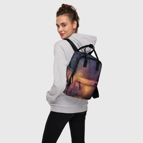 Женский рюкзак 3D с принтом Космос, вид сбоку #3