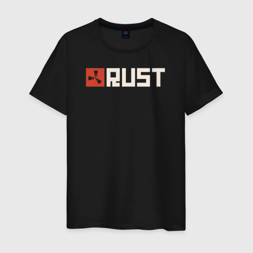 Мужская футболка хлопок RUST , цвет черный