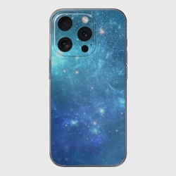 Чехол для iPhone 15 Pro силиконовый с защитой камеры Космос