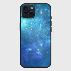Чехол силиконовый для Apple iPhone 15 матовый Космос