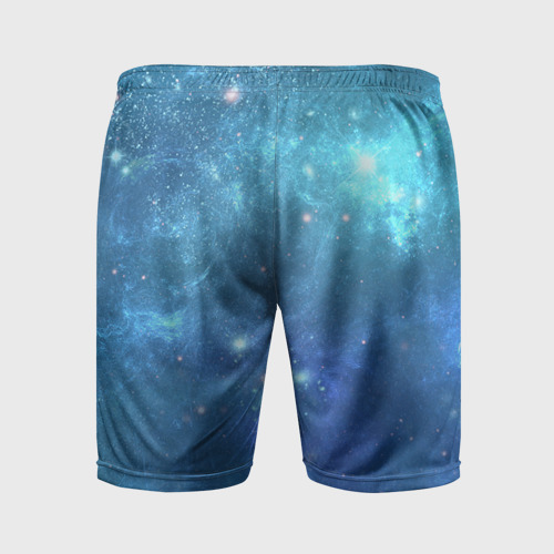 Мужские шорты спортивные с принтом Космос, вид сзади #1