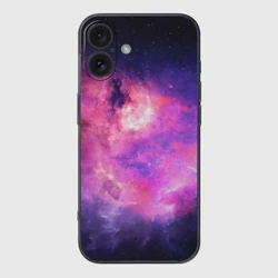 Чехол для iPhone 16 силиконовый с защитой камеры Космос