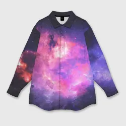Мужская рубашка oversize 3D Космос