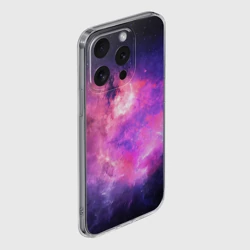 Чехол для iPhone 15 Pro силиконовый с защитой камеры Космос - фото 2