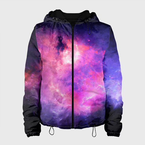 Женская куртка 3D Космос, цвет черный