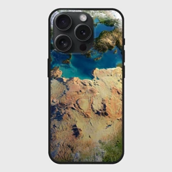 Чехол силиконовый для Apple iPhone 15 Pro Мax матовый Земля