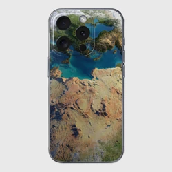 Чехол для iPhone 15 Pro силиконовый с защитой камеры Земля