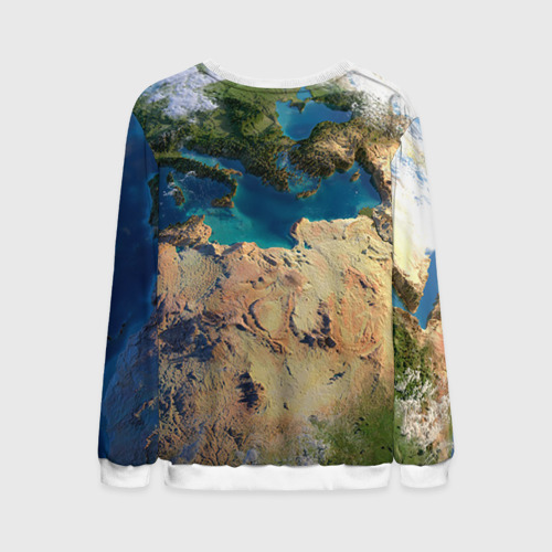 Мужской свитшот 3D Земля, цвет белый - фото 2