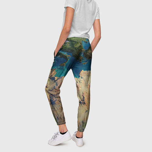 Женские брюки 3D Земля, цвет 3D печать - фото 4