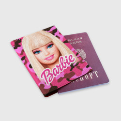 Обложка для паспорта матовая кожа Барби - фото 2
