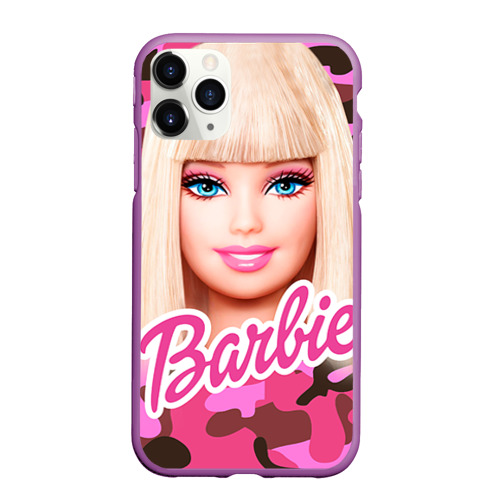 Чехол для iPhone 11 Pro Max матовый Барби, цвет фиолетовый