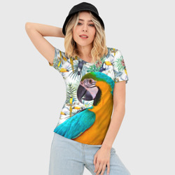 Женская футболка 3D Slim Попугаи - фото 2