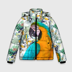 Зимняя куртка для мальчиков 3D Попугаи