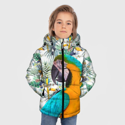 Зимняя куртка для мальчиков 3D Попугаи - фото 2