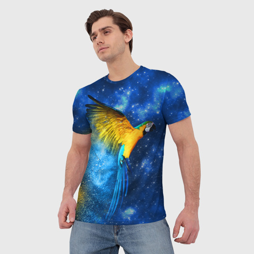 Мужская футболка 3D Попугаи, цвет 3D печать - фото 3
