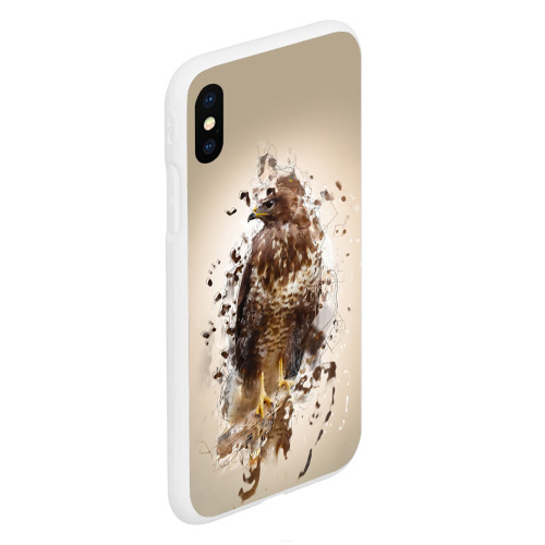 Чехол для iPhone XS Max матовый Птица, цвет белый - фото 3