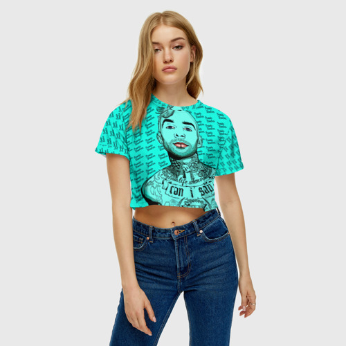 Женская футболка Crop-top 3D blink 182, цвет 3D печать - фото 4