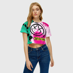 Женская футболка Crop-top 3D Blink 182 - фото 2