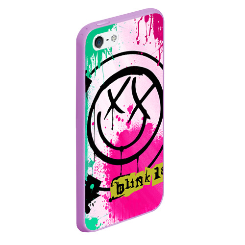 Чехол для iPhone 5/5S матовый Blink 182, цвет сиреневый - фото 3