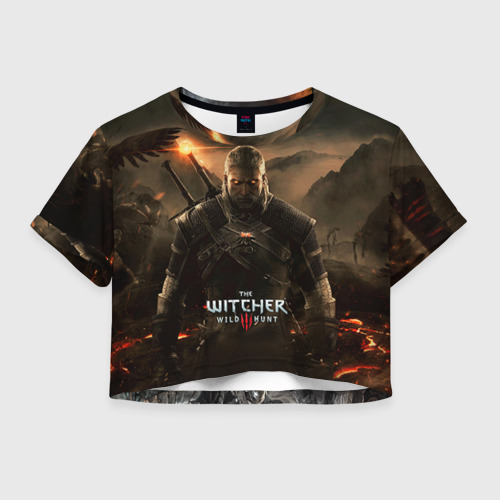 Женская футболка Crop-top 3D Wild hunt Фото 01 Женская футболка Crop-top 3D Wild hunt Фото 01