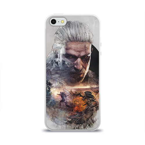 Чехол для Apple iPhone 5/5S силиконовый глянцевый Ведьмак Фото 01 Чехол для Apple iPhone 5/5S силиконовый глянцевый Ведьмак Фото 01